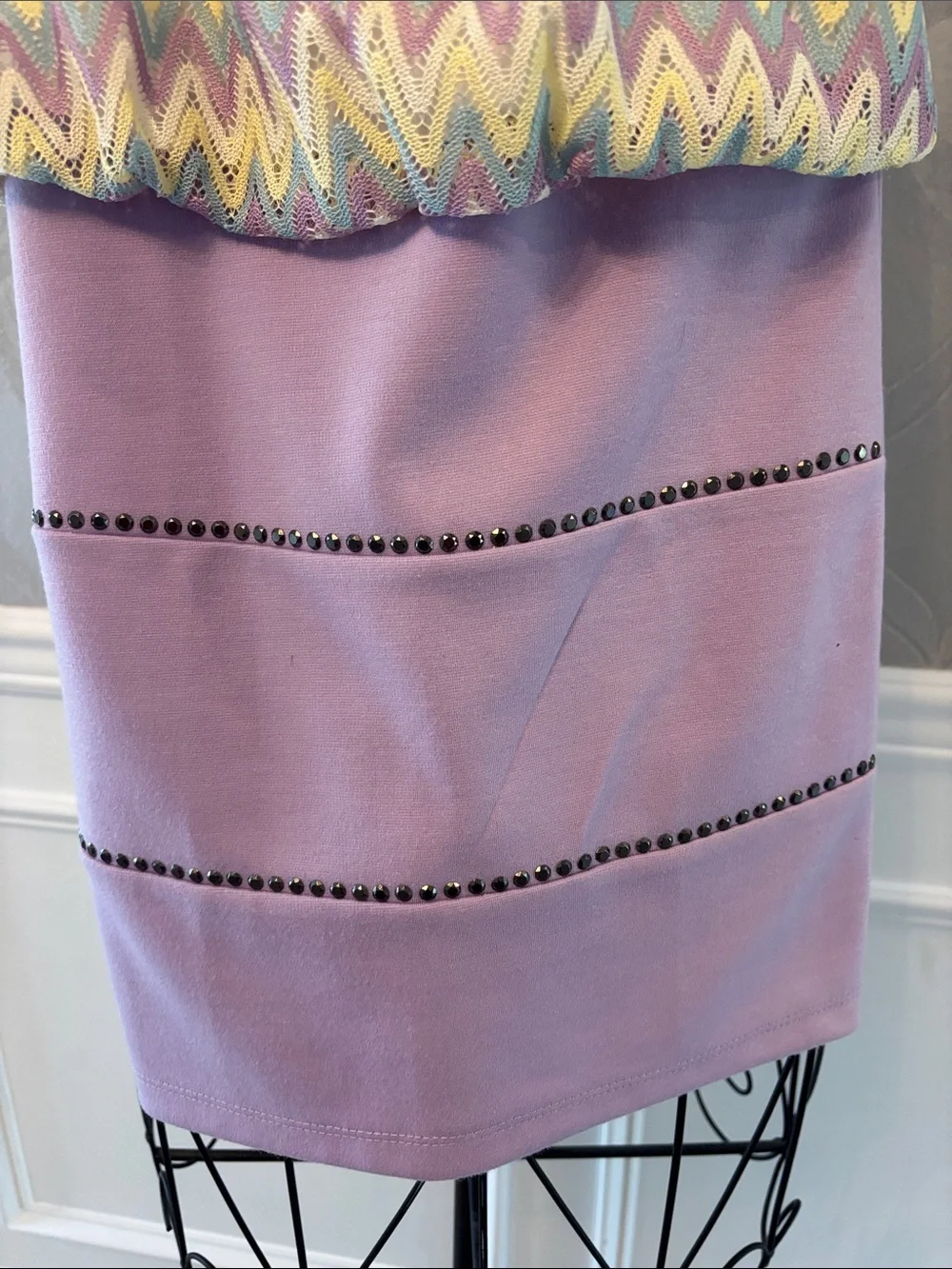 Eliza B. Lavender Chevron Two-Piece Girls' Formal Dress